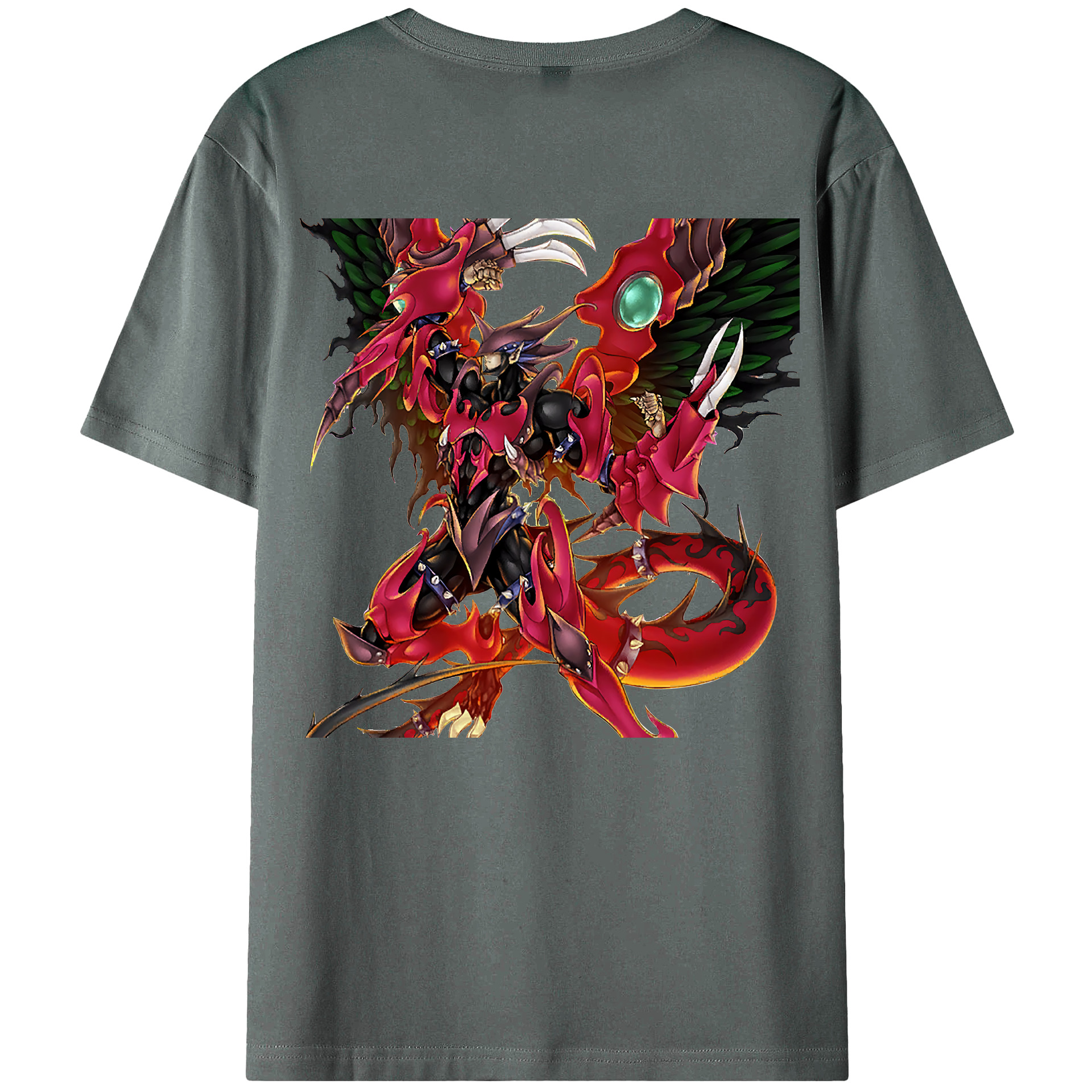 （画像用） 遊☆戯☆王 Yu-Gi-Oh! 綿100％ メンズ半袖Tシャツ（バックプリント） 通気性